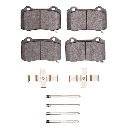 Dynamic Friction Co Ultimate Duty Performance Brake Pads and Hardware Kit, High Torque/Aggressive Initial Bite, Rear 1400-1053-02